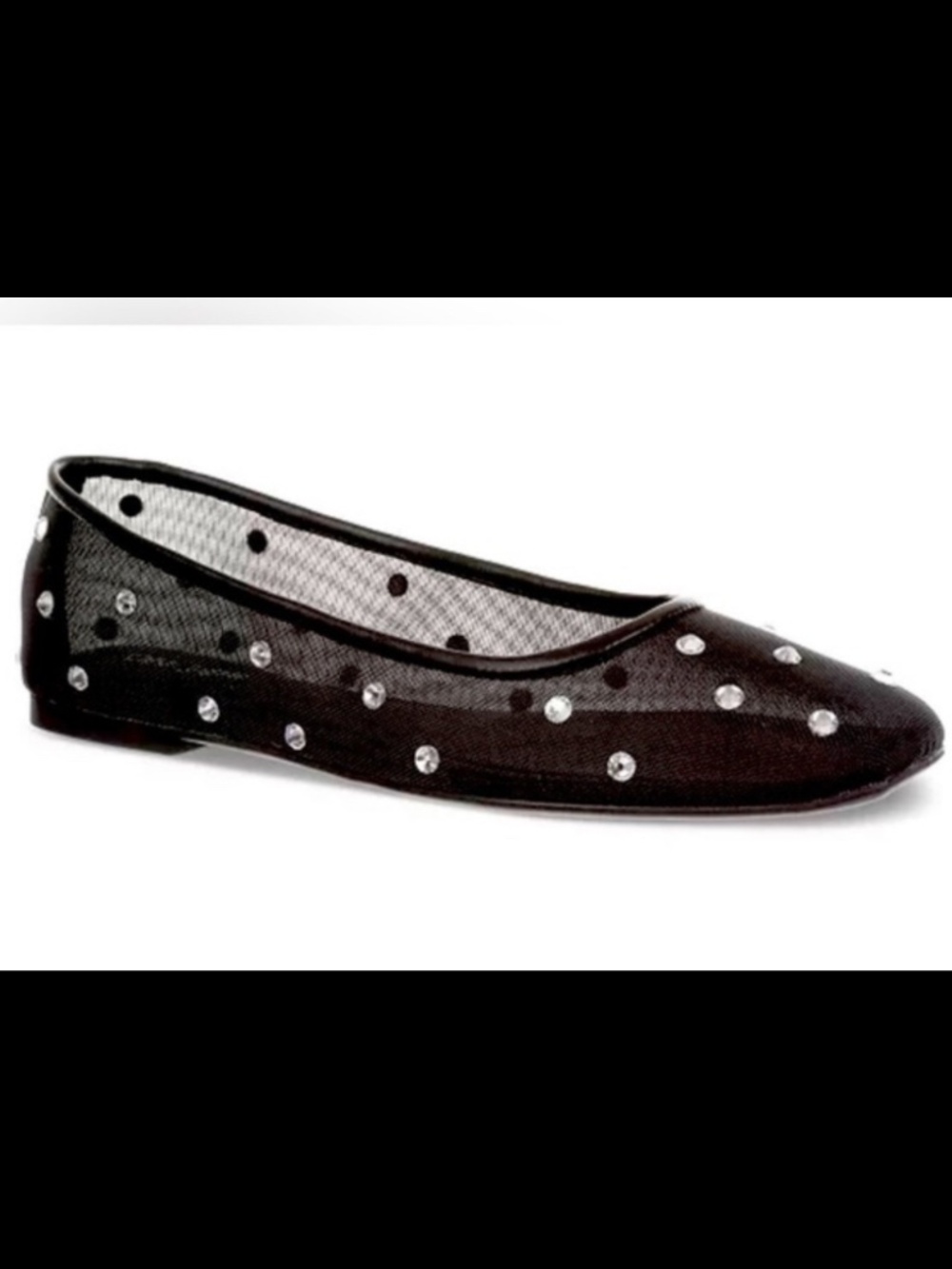 ON 34th Naomie Black Mesh Flats